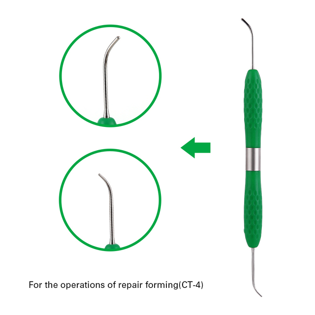 7pcs Dental Resin Filler Aesthetic Restoration Kit Fit For LM Resin Knife Plastic Dresser With Silicone Handle