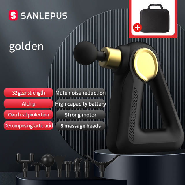 SANLEPUS 32 Levels Massage Gun LCD Display Electric Massager Deep Tissue Muscle Neck Body Back Relax Fitness Pain Relief