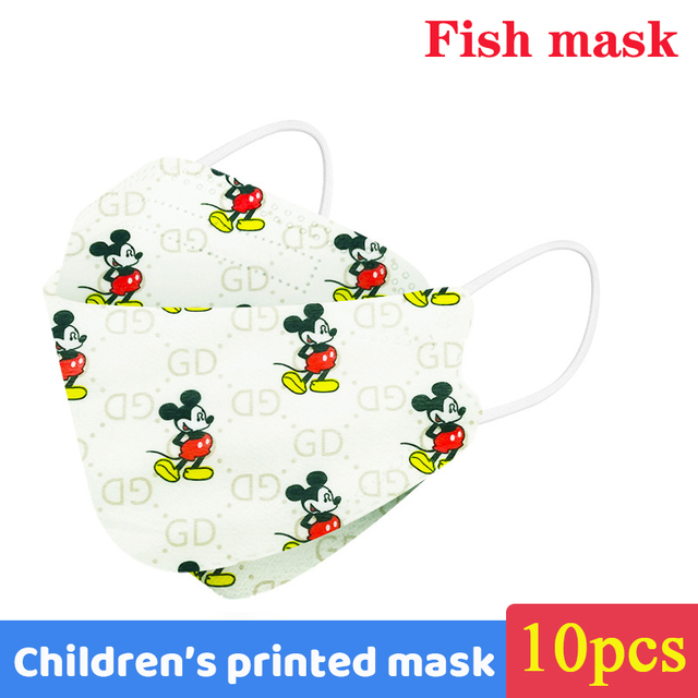 Disney Mickey Stitch Children Kn95 Face Mask 4 Layers Dust-proof Breathable Reusable For Boys Girls Kawaii Ffp2 Mouth Mascarilla