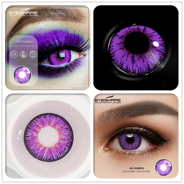 Ishihair Colored Eye Contact Lenses Eye Set Makeup Halloween Beauty Contact Lenses Eye Cosmetic Colored Eyes