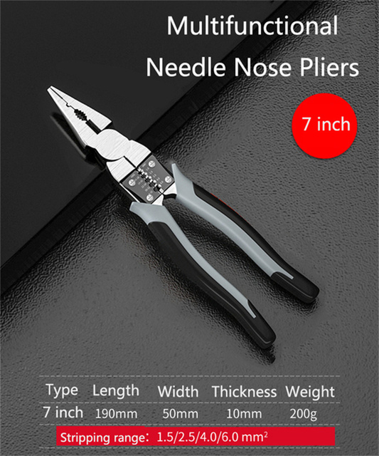 7/9in Multifunctional Universal Diagonal Pliers Needle Nose Kabelschneider Computer Equipment Electrical Wire Cutters Wire Stripper