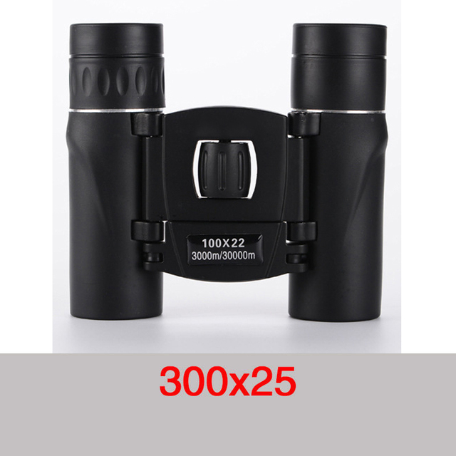 HD 5000m Portable Mini Zoom Binoculars Powerful 300x25 Folding Binoculars Long Distance Low Light Night Vision Professional