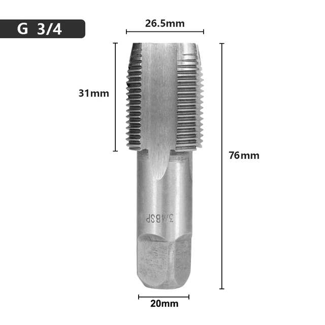 XCAN - Metal Screw Tap, Thread Tools, 1/8 1/4 3/8 1/2 3/4 1 Inch