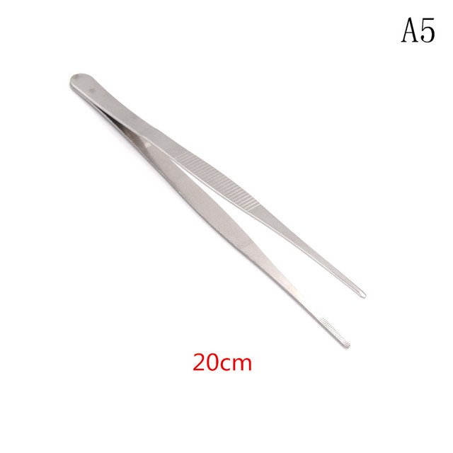 1pc Tweezers 12.5cm/14cm/16cm/18cm/20cm/25cm/30cm Stainless Steel Medical Dental Precision Long Straight Forceps Forceps