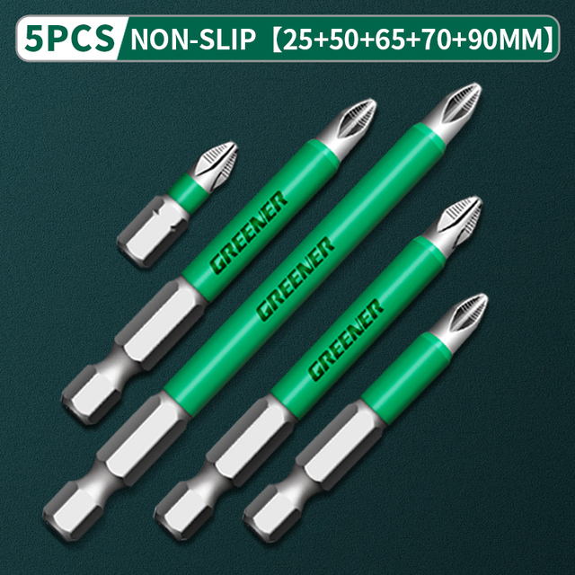 Greener Anti Slip Magnetic Impulse Head Cross High Hardness Hand Drill Bit Screw Electric Screwdriver Set 25 50 65 70 90 150mm PH2