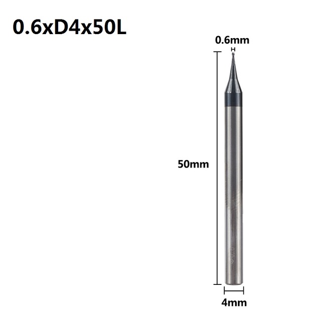 XCAN 1 قطعة 0.2-0.9 مللي متر TiAIN مايكرو شقة نهاية مطحنة 4 مللي متر عرقوب 4 الناي طحن القاطع HRC 55 ميركو كربيد نك النقش بت راوتر بت