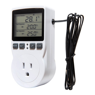 Multifunctional digital thermostat, European plug, temperature controller, outlet with timer switch