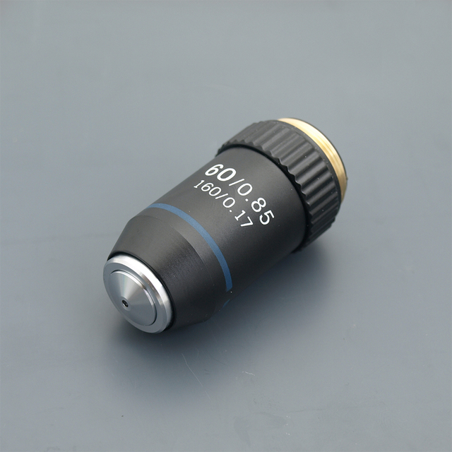 195 Black Achromatic Objective 4X 10X 20X 40X 60X 100X High Quality Microscope Objective Lens RMS 20.2mm Objective