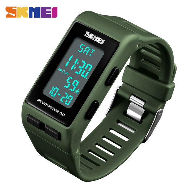 SKMEI Pedometer 3D Men Women Sport Watch Digital Calorie Wristwatches for Men Ladies Fashion Waterproof Bracelet reloj 1363