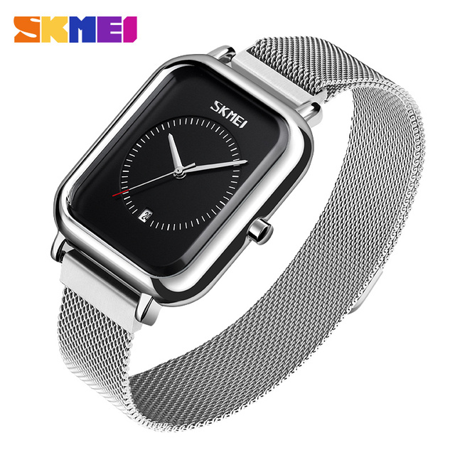 Skmei Women's Watch With Crystal Inlay Stainless Steel Band Wristwatch With Quartz Watch 9207