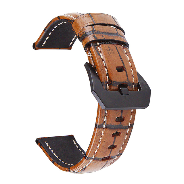 Men's Retro Watchband Soft Calf Genuine Leather Watch Strap 20mm 22mm 24mm 26mm Watch Band Accessories Cowhide Handmade Wristband