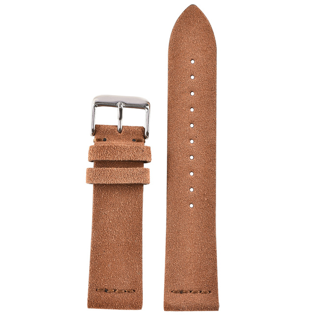 BEAFIRY Watch Band 18mm 20mm 22mm Suede Leather Calfskin Strap Watchband For Huawei Fossil Men Women Brown Black Gray White Blue
