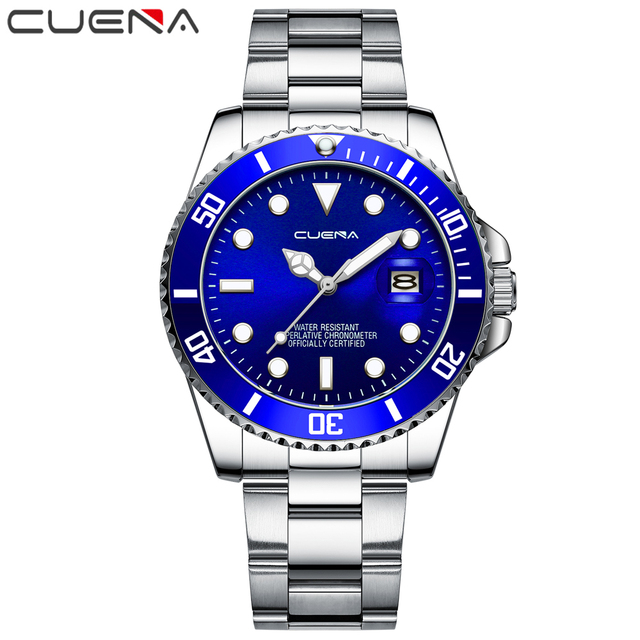 CUENA 2022 New Gold Watch Men Watches Men Creative Stainless Male Wrist Watches Waterproof Clock Relogio Hombre