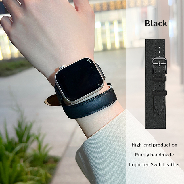 Kebitt Newest High Quality Double Round Band for Apple Watch Series 7 6 Se 5 4 3 2 1 Iwatch Strap Fashion Men Women 14mm Width