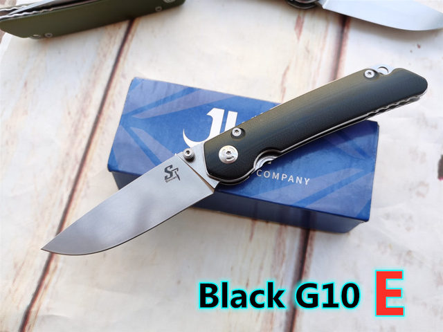 Sitivien ST128 Real D2 Steel Ball Bearing Thumb Open Folding G10 Camping Hunting Kitchen Survival Outdoor EDC Tool Utility Knife