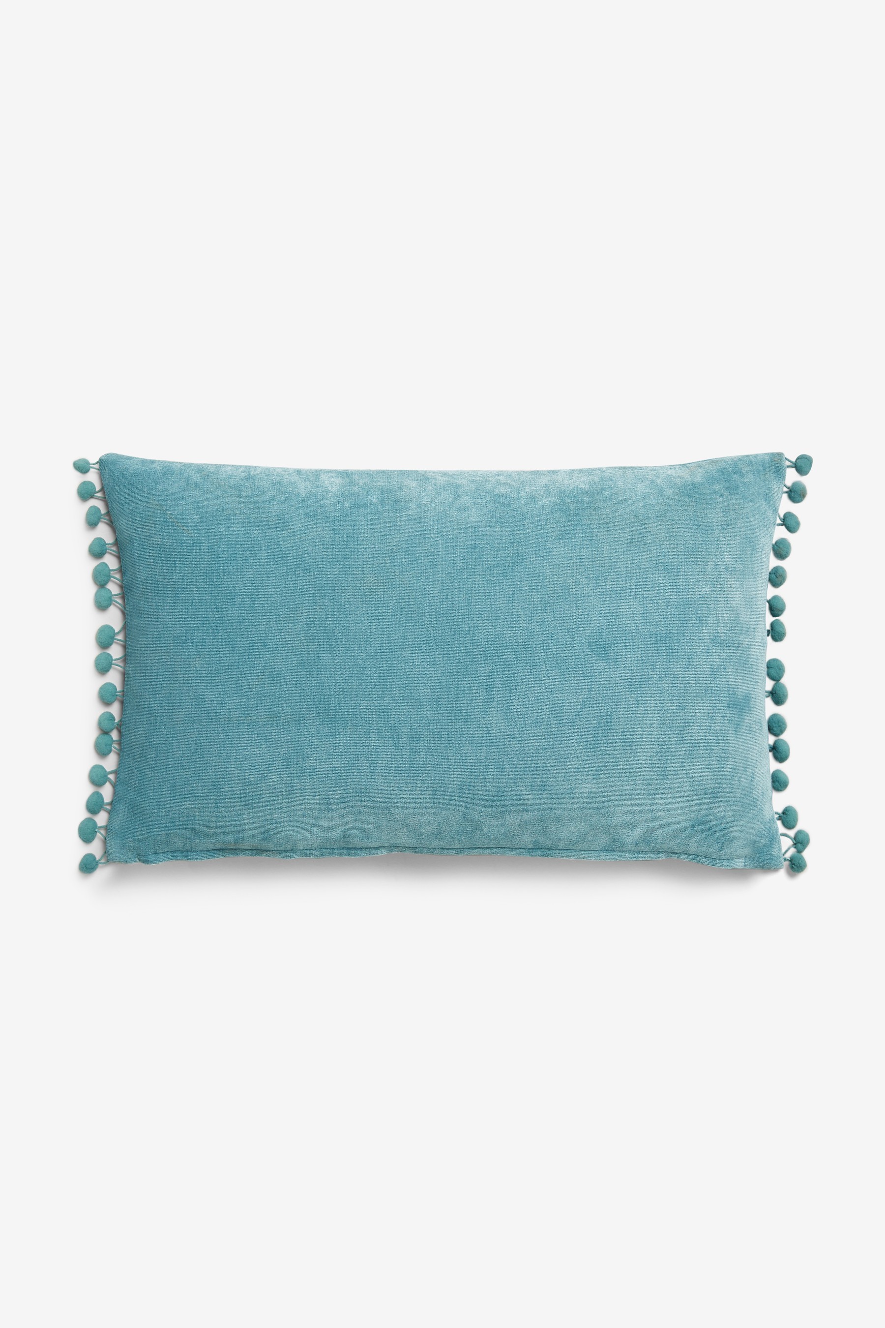 Soft Velour Pom Edge Cushion