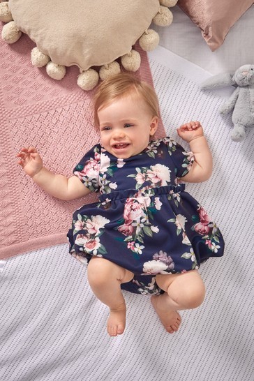 Lipsy Baby Puff Sleeve Dress With Matching Knicker