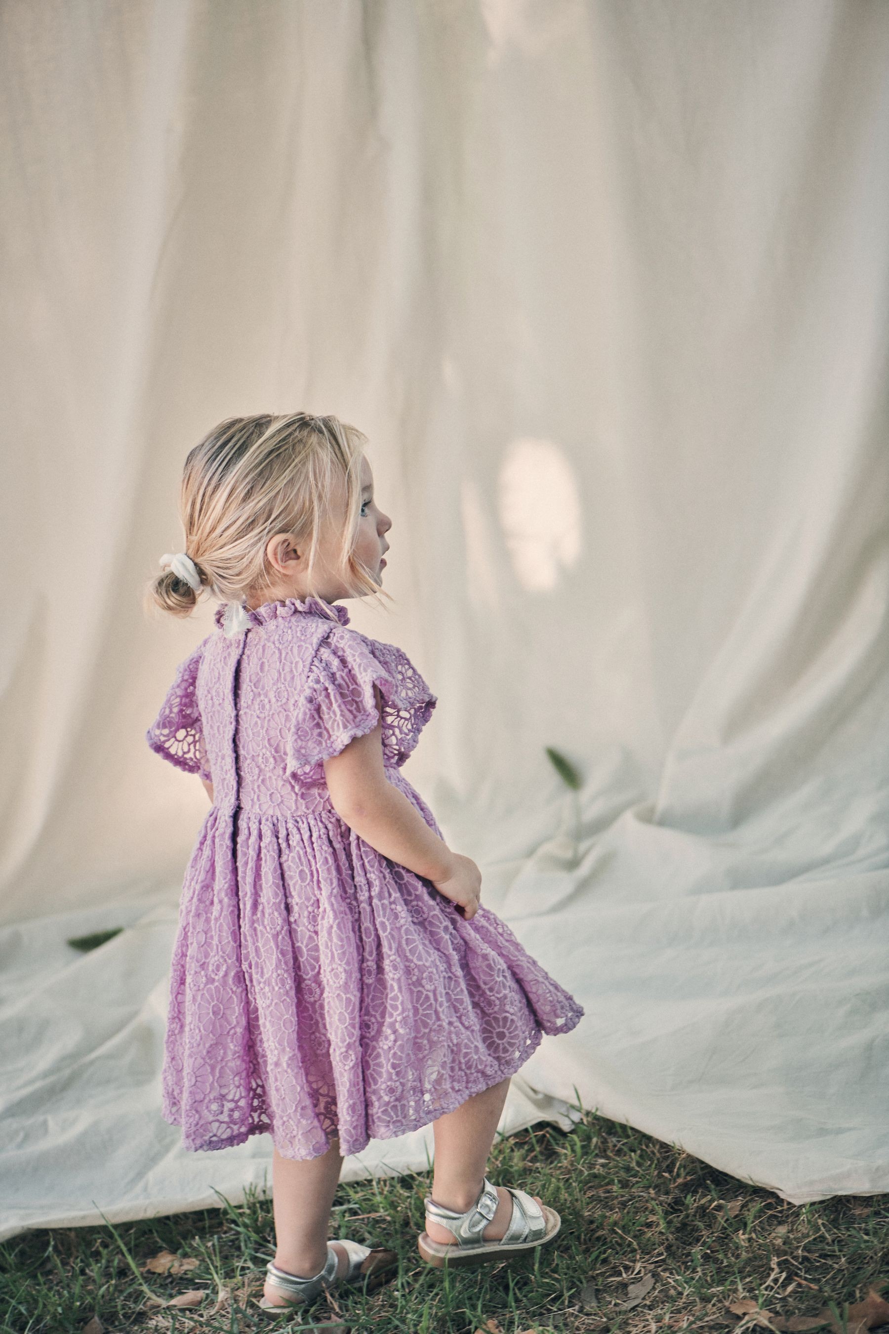 Short Sleeve Party Lace Dress (3mths-7yrs)