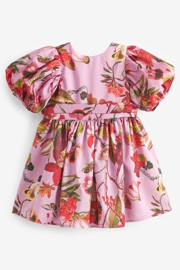 Floral Print Taffeta Dress (3mths-8yrs)