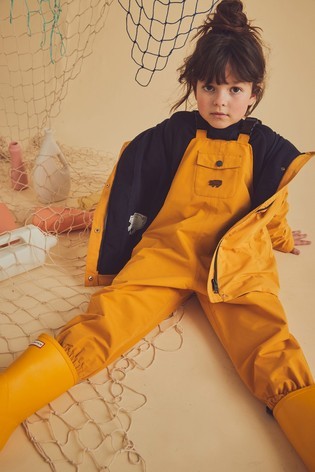 Töastie® Kids Fisherman Yellow Waterproof Dungarees