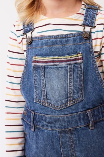 FatFace Blue Rainbow Dungarees