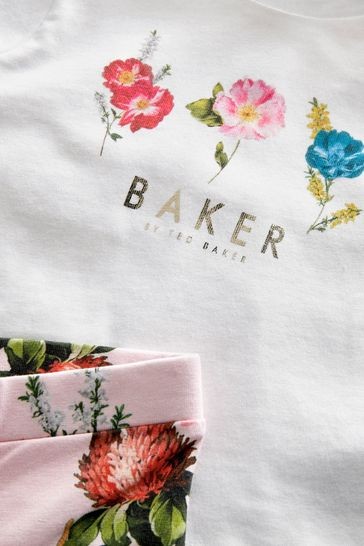 Baker by Ted Baker Pink T-Shirt and Floral Legging Set