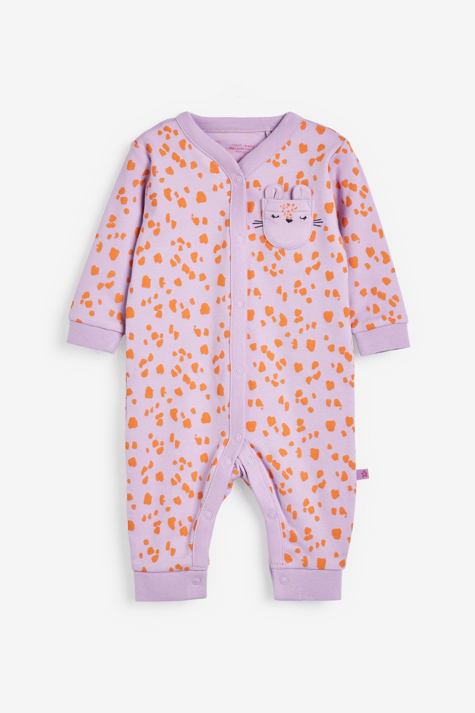 Baby 3 Pack Footless Sleepsuits (0mths-3yrs)