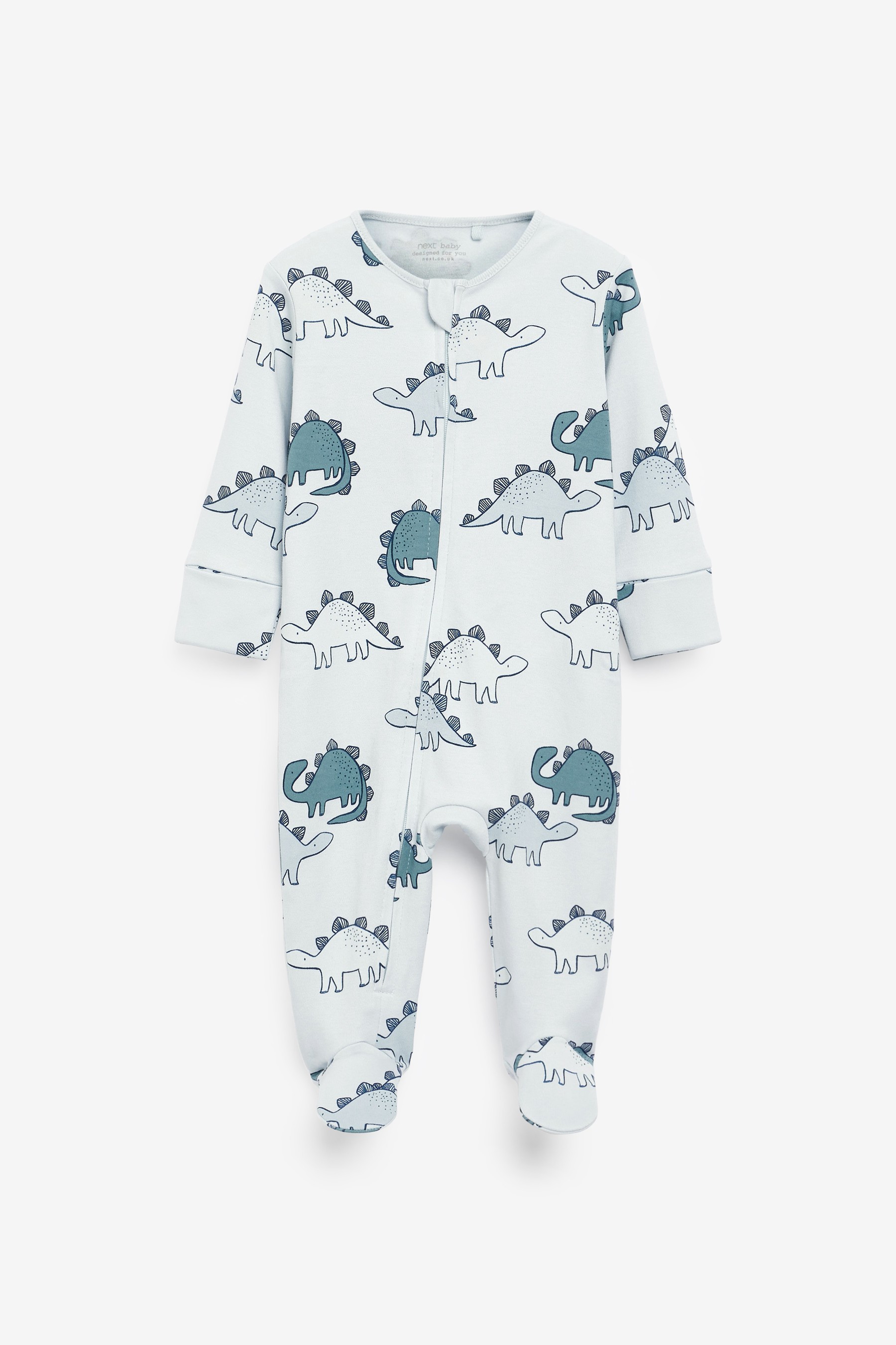 2 Pack Zip Baby Sleepsuits (0mths-3yrs)