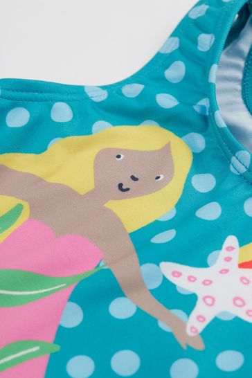 Frugi Blue Mermaid UPF 50+ Recycled Coral Swimsuit