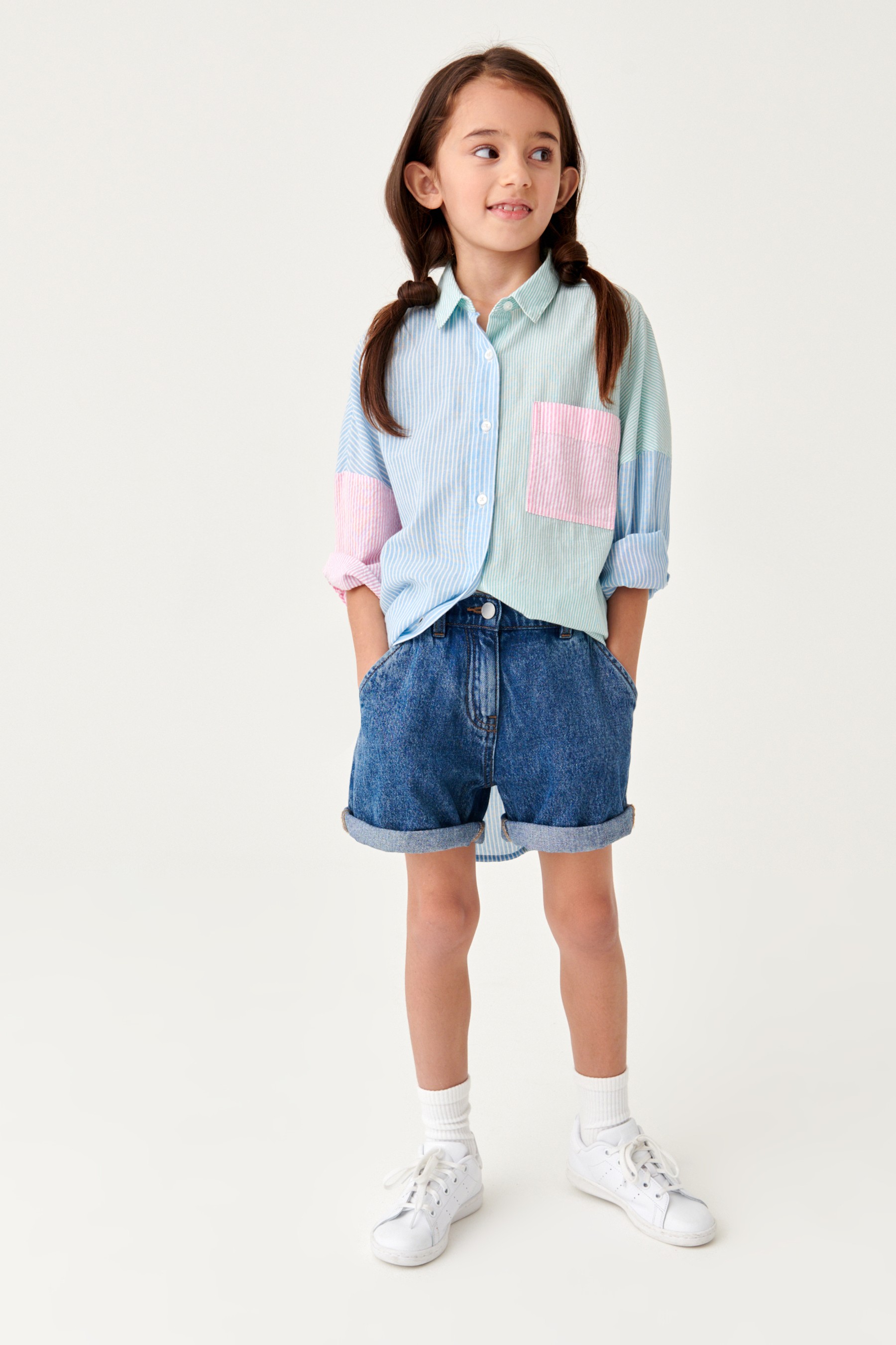 Mom Denim Shorts (3-16yrs)