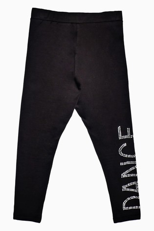 Pineapple Black Dance Diamante Leggings