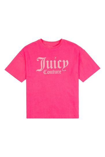 Juicy Couture Pink Boxy Crop T-Shirt