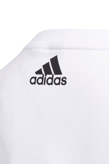 adidas Little Kids White Sportswear Tech T-Shirt