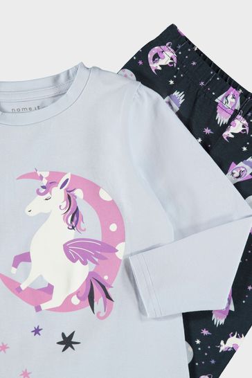 Name It Long Sleeve Unicorn Print Pyjama Set