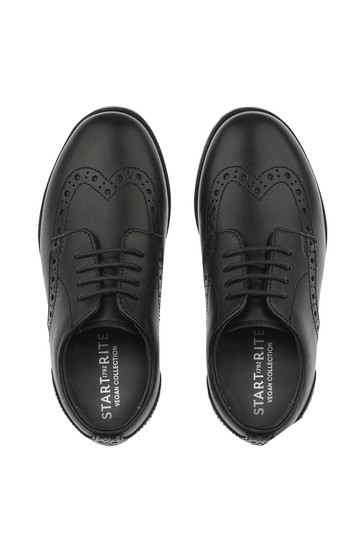 حذاء Start-Rite Brogue Pri Vegan برباط أسود