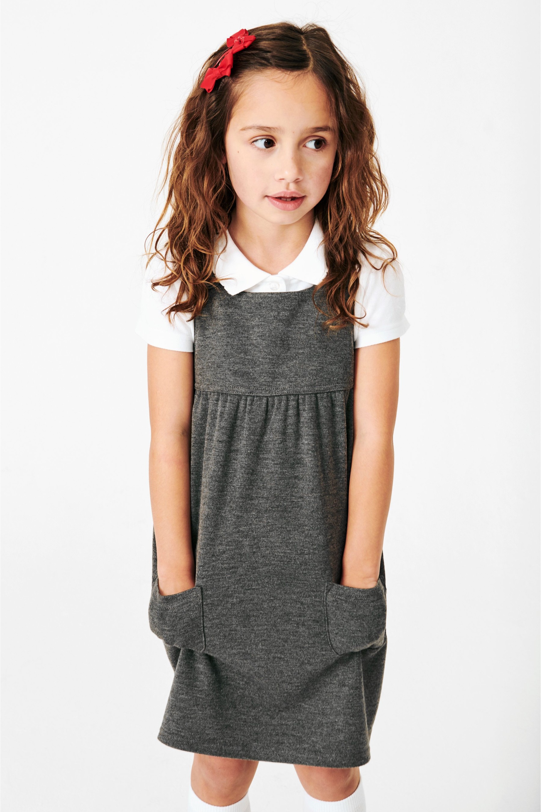 Jersey Pinafore Dress (3-14yrs)