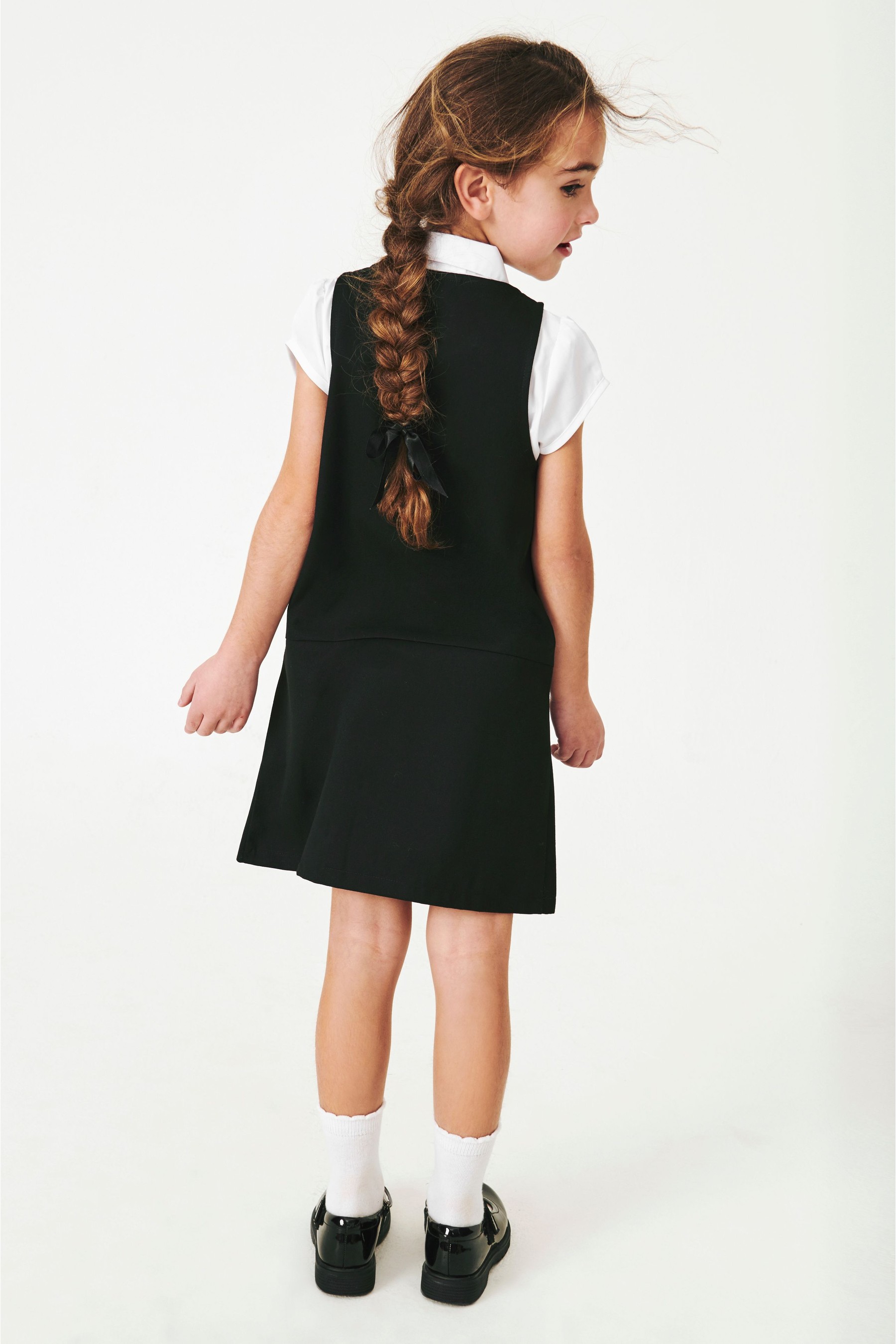 مدرسة Zip Front Pinafore (3-14 سنة) قياسية