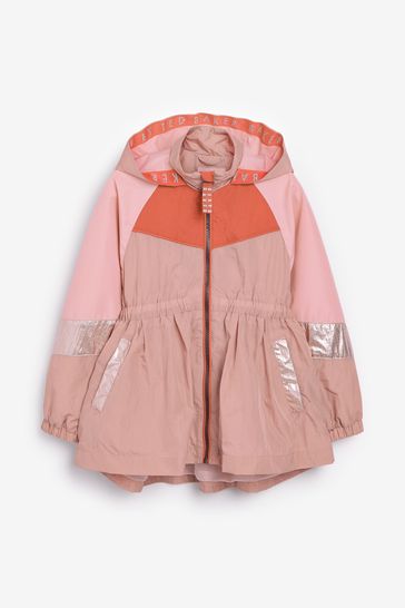 Baker by Ted Baker Pink Colourblock Rain Mac Jacket