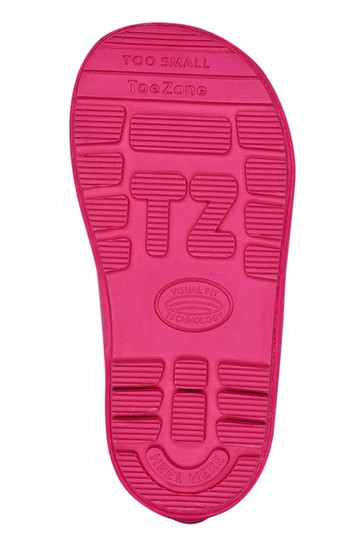 ToeZone Pink Love Heart Print Wellies