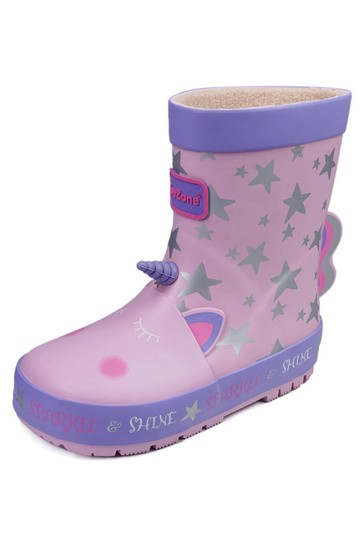 حذاء ToeZone Pink Unicorn Wellies