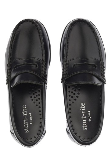 Start-Rite Penny Black Leather School Shoes F Fit