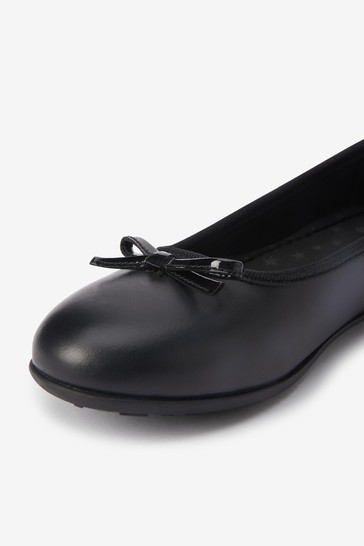 School Leather Ballet Shoes Narrow Fit (E)