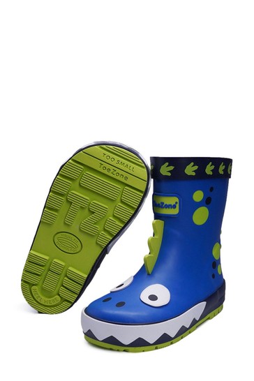 ToeZone Blue Dinosaur Wellies