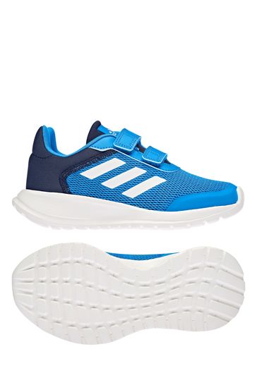 حذاء رياضي بحزام أزرق Tensaur من Adidas Youth And Junior