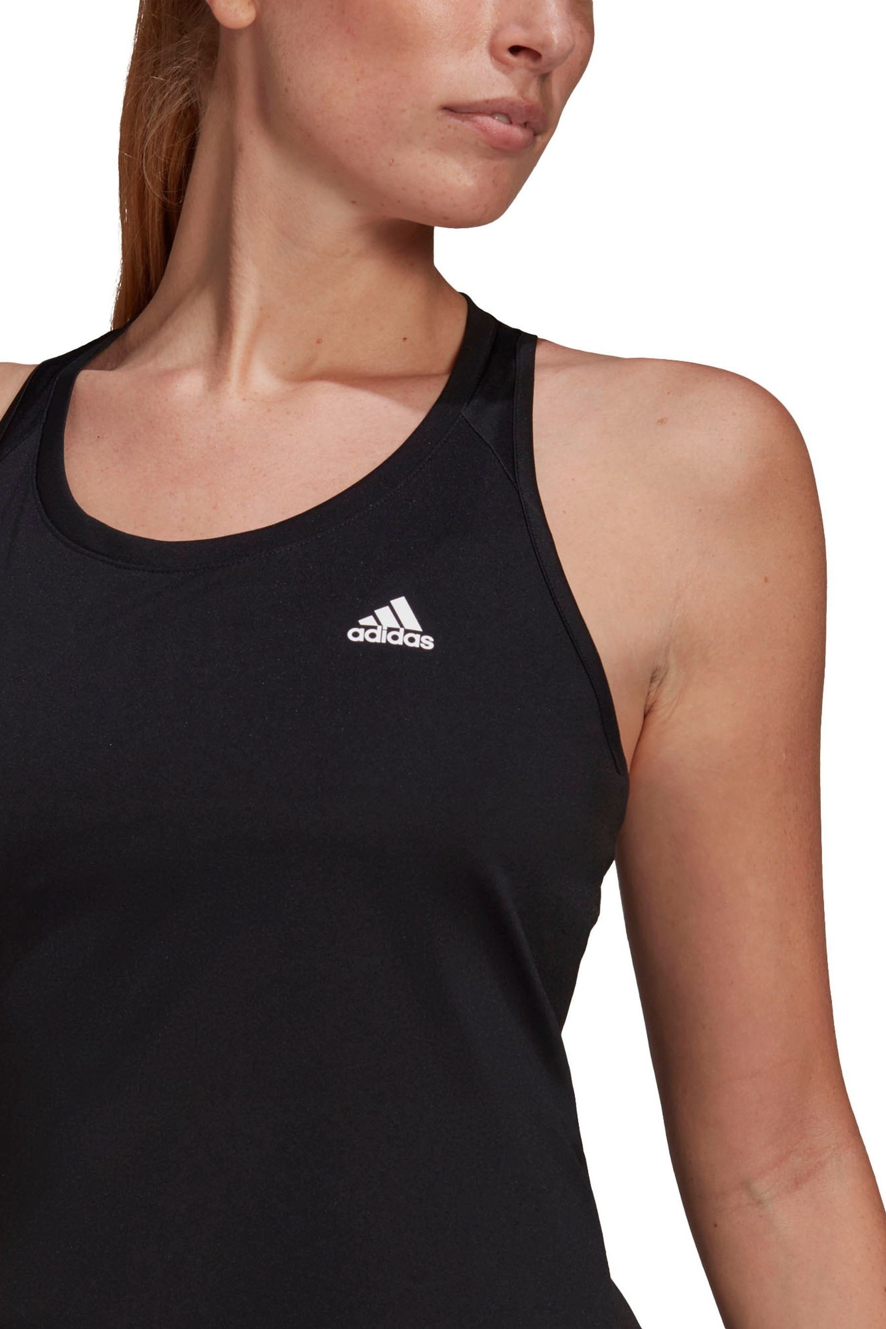 adidas D2M 3 Stripe Tank Top