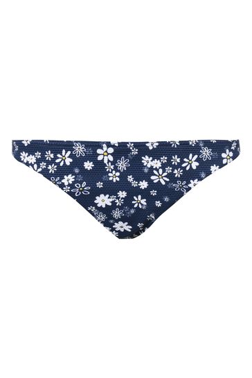 Superdry Felicity Navy Blue Tie Crop Bikini Bottoms