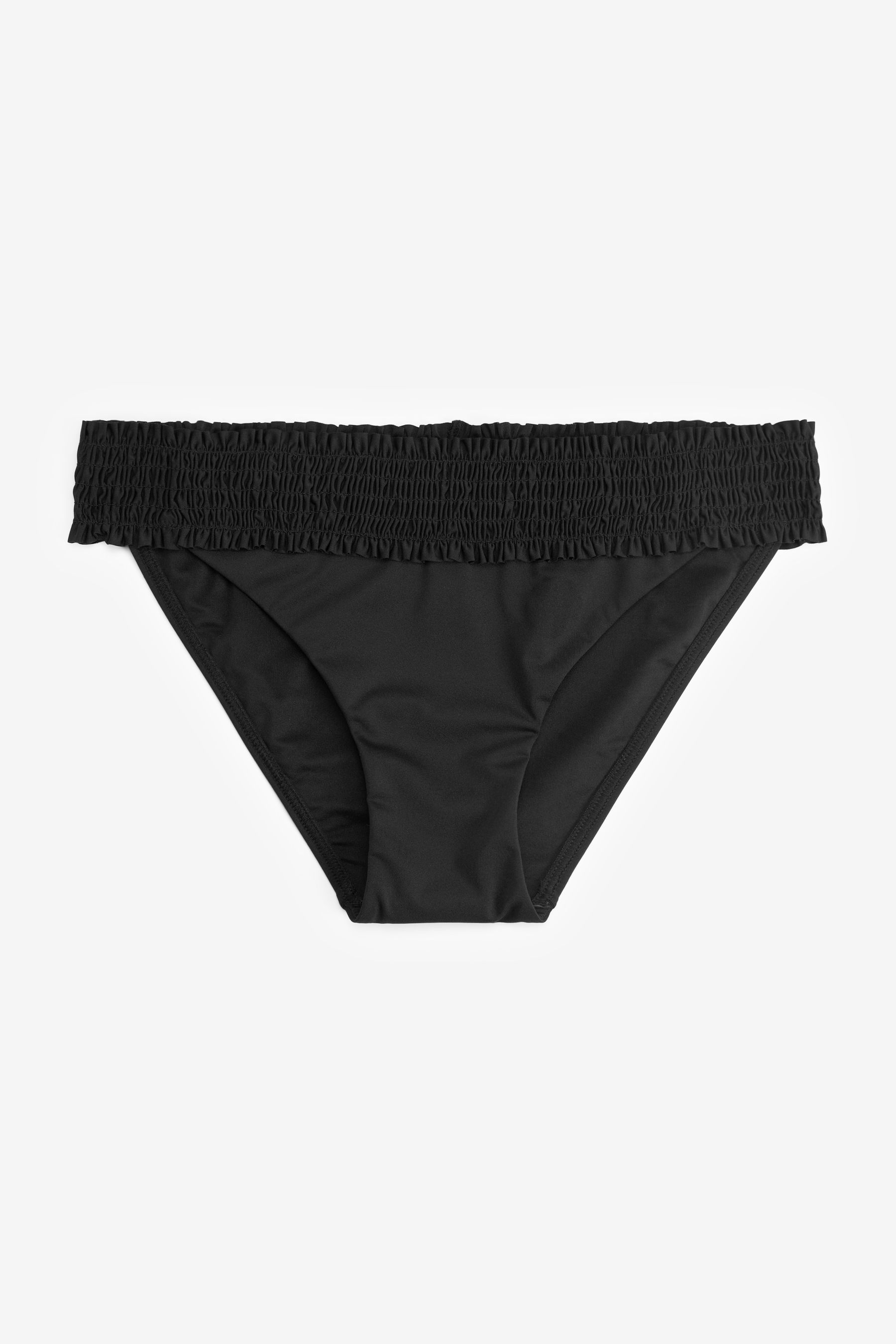 Shirred Swimwear High Leg Briefs