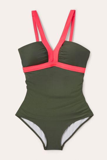 Boden Green Corsica V-neck Swimsuit