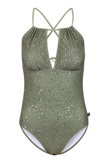 Regatta Green Halliday Swimming Costume