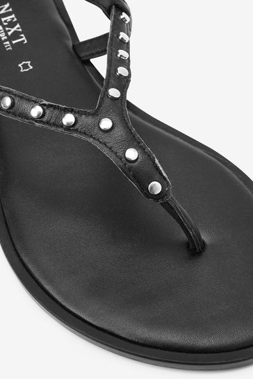 Forever Comfort® Studded Toe Thong Sandals Extra Wide Fit